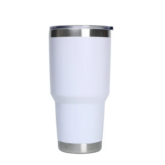 30oz white Лазерная гравировка, Кастомизация 20 унций 30 унций, нержавеющая сталь, пивной стакан, стакан, дорожная пивная кружка, термос, кофейные кружки - Цвет: 30oz white