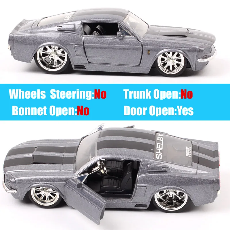 Коллекционная модель автомобиля Jada Classics 1/32 ford Shelby Mustang GT500 Fastback масштаб