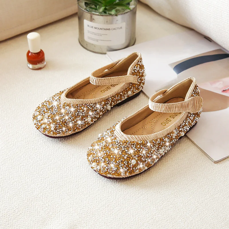 

Новинка; Сезон весна-осень; Детское платье обувь танцевать производительности мокасины для девочек; Кожаные туфли принцессы Студенческая о...