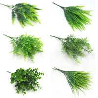 7 fork water grass artificial plants persian grass simulation fern plant plastic flower plant wall table shop accessories