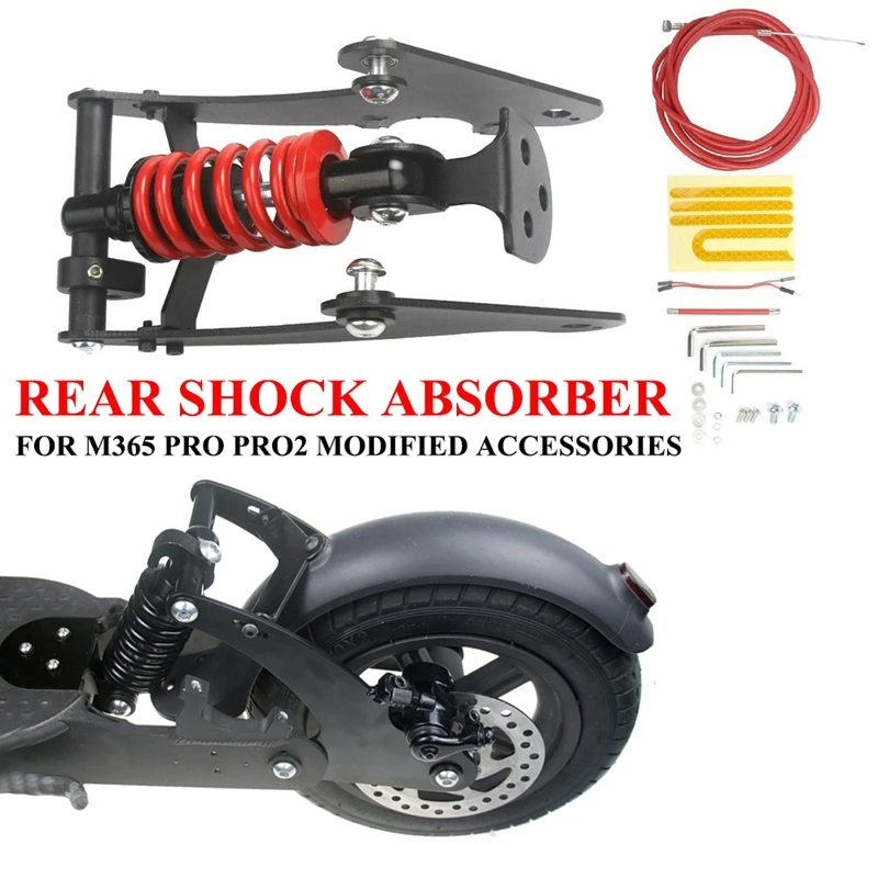 

Electric Scooter Rear Shock Absorber Aluminum Rear Suspension Fork Kit for Xiaomi M365 Pro Pro2 Modified Accessories