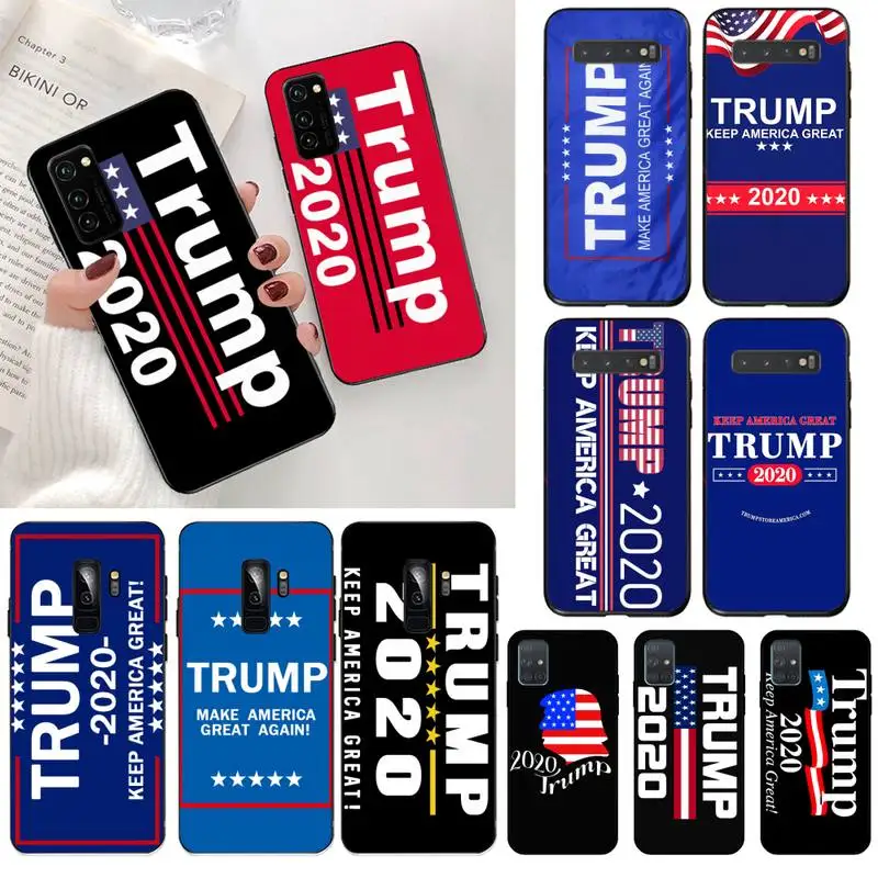 

YJZFDYRM Donald Trump Election 2020 Customer Phone Case for Samsung S20 plus Ultra S6 S7 edge S8 S9 plus S10 5G lite 2020