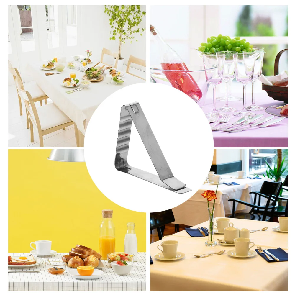 

10 PCS Stainless Steel Table Cloth Clip for Outdoor Table Cloth Picnic Table