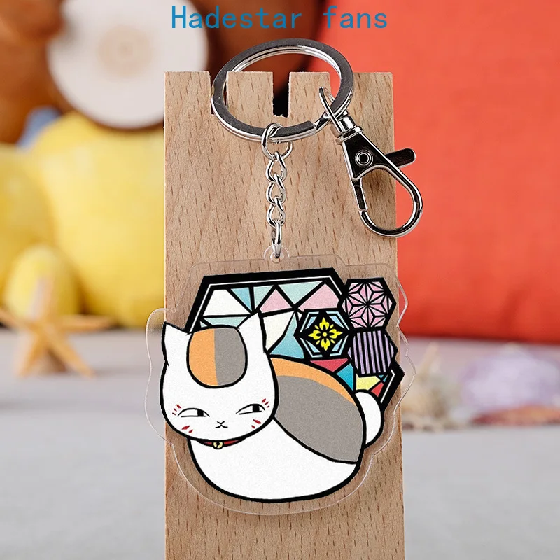 10 pcs/lot Anime Natsume Yuujinchou Acrylic Keychain Toy Figure Madara Bag Pendant Double sided keyring Gifts | Игрушки и хобби