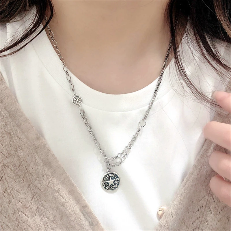 Женское ожерелье из серебра 925 пробы с круглыми буквами | Украшения и аксессуары