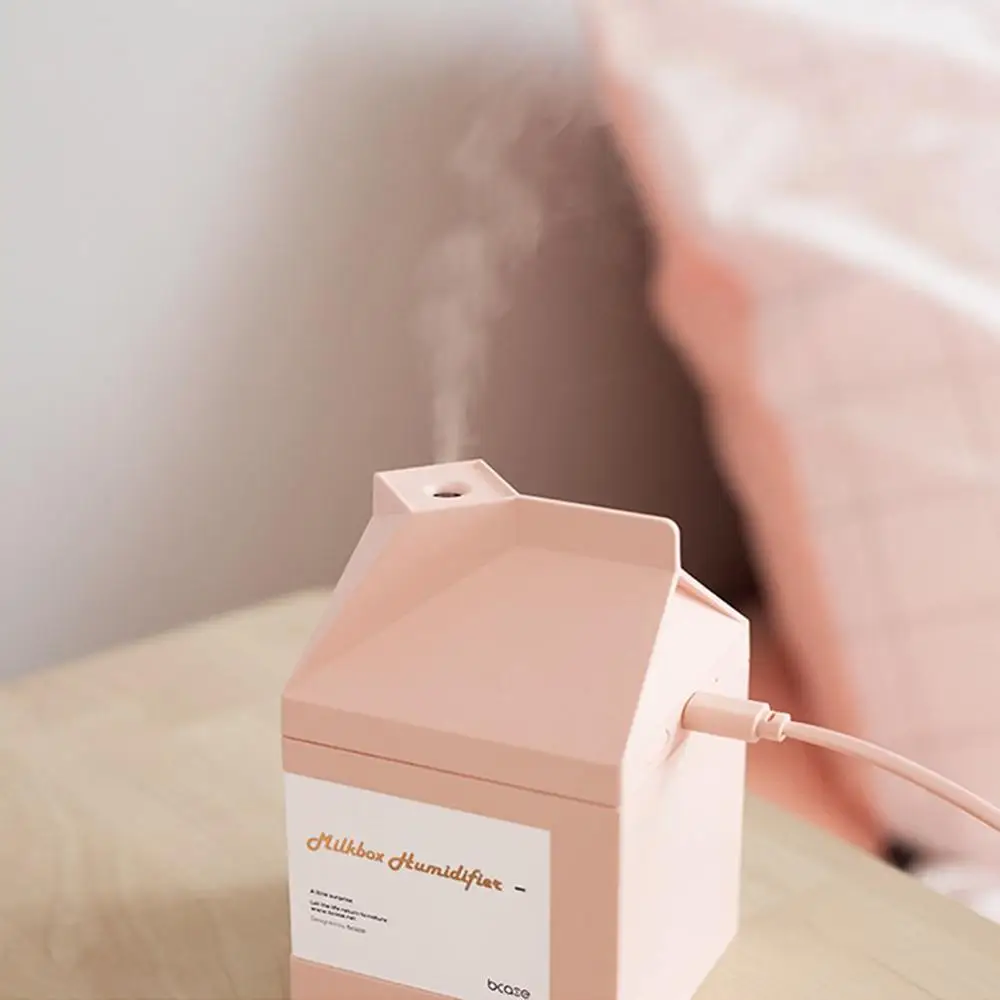 Milk Carton Air Humidifier 260MLMini Usb Ultrasonic Aromatherapy Machine Led Light Aroma Diffuser For Home Office | Дом и сад