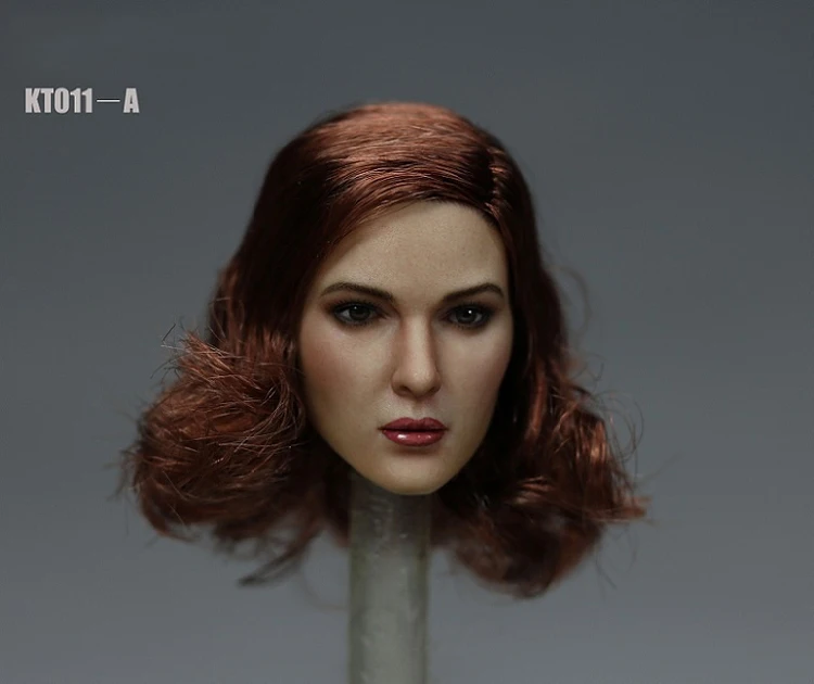 KM TOYS KT011 A B C 1/6 Европейская фигурка с длинными вьющимися волосами женская головка