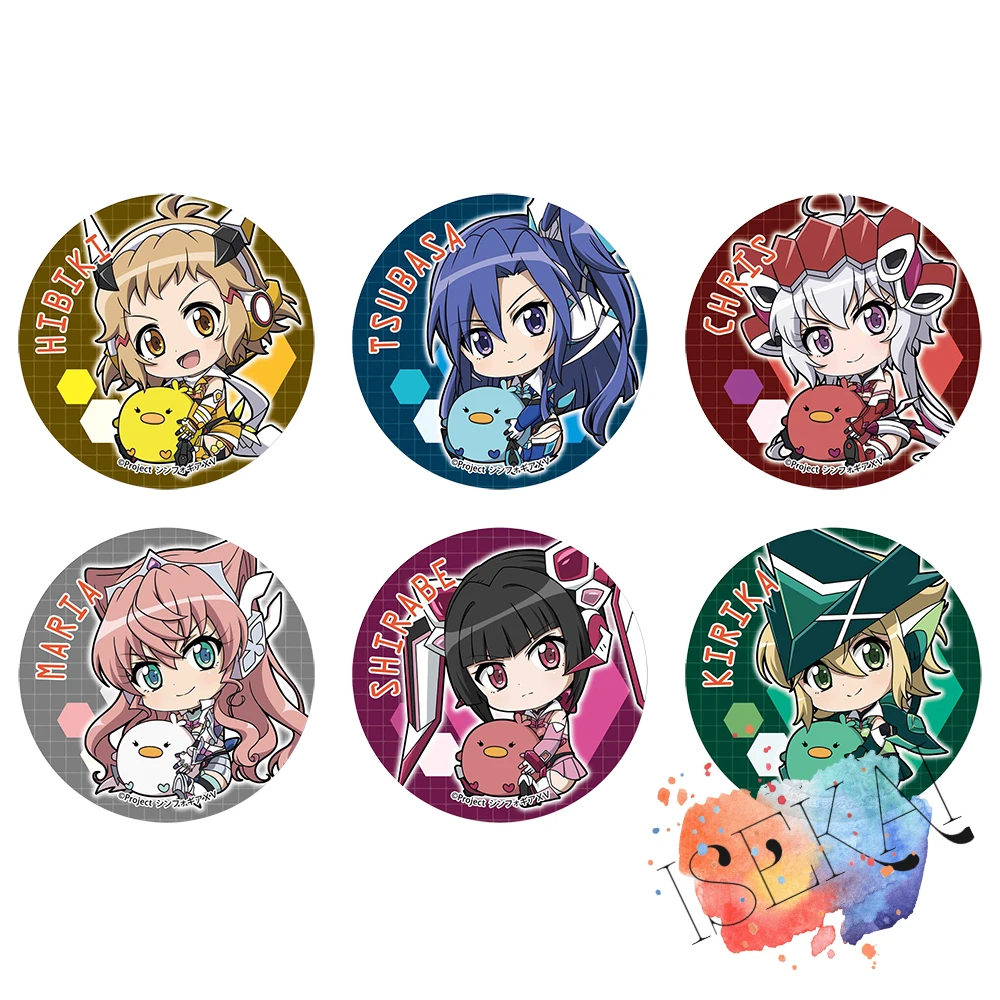 Senki Zessho Symphogear XV значок аниме Тачибана Хибики казанари Цубаса юкин Крис милый металлический значок брошь булавки