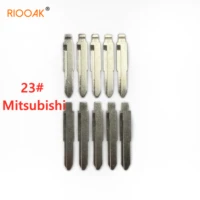 riooak 10 pcslot 23 metal blank uncut flip kdvvdi remote key blade for mitsubishi replacement interior accessories
