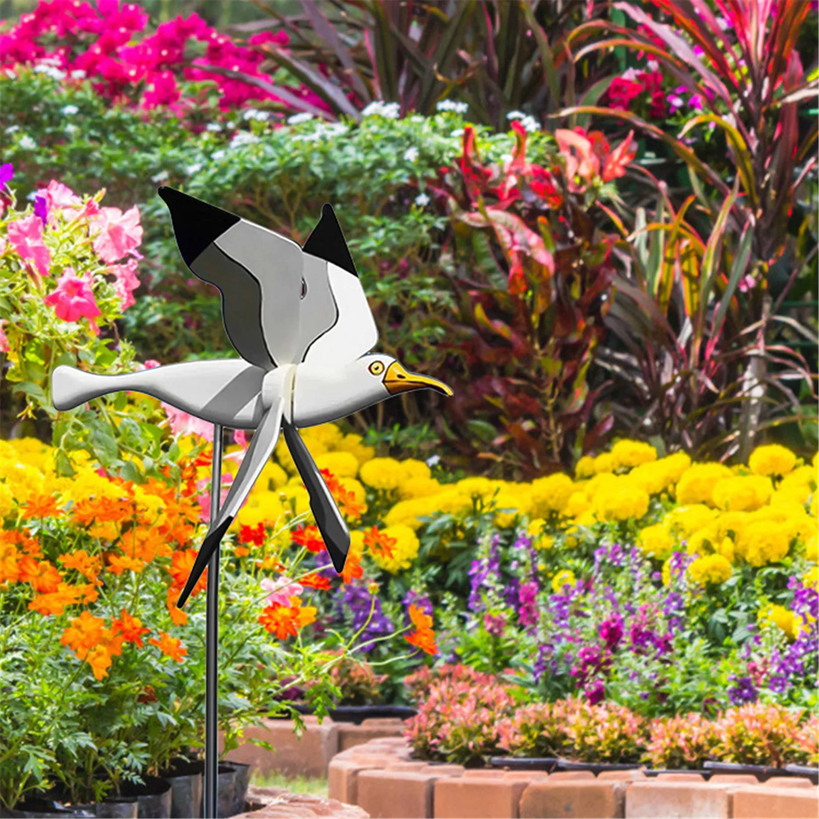 

Garden Bird Windmill Whirligig Asuka Series Windmill Lawn Yard Decor Wind Spinner Creative Housewarming gift WO portable