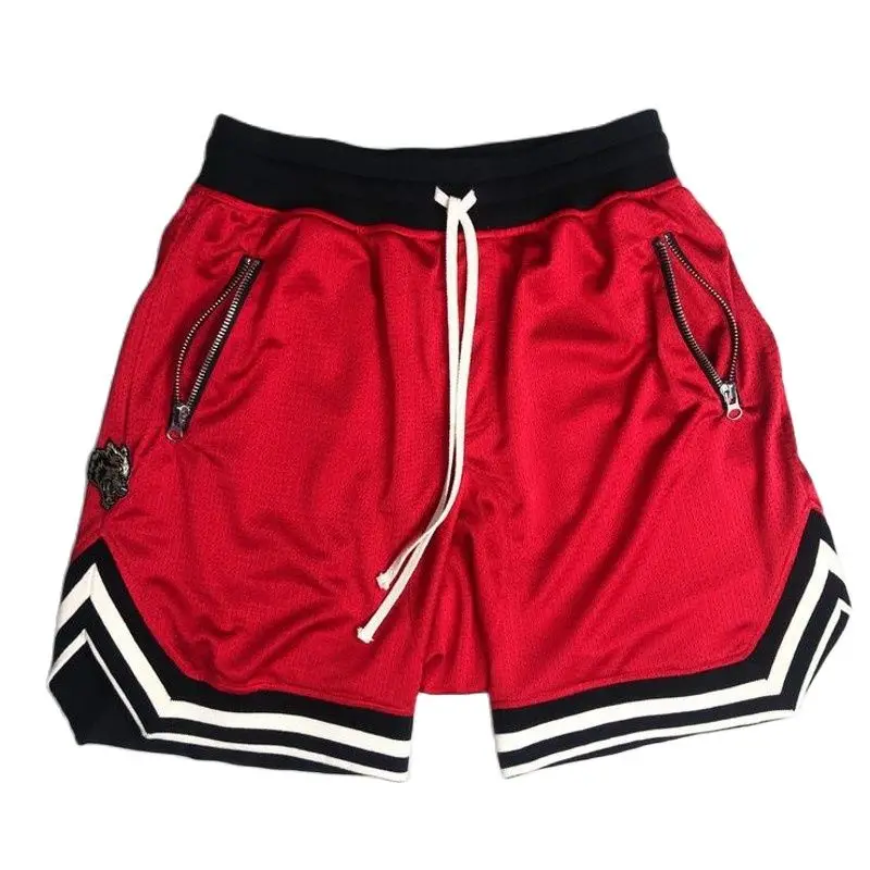 

Summer Fitness Men's Sports Shorts Running Basketball Training Breathable 5 Points Pants Thin Mesh Large Size Sports Pants