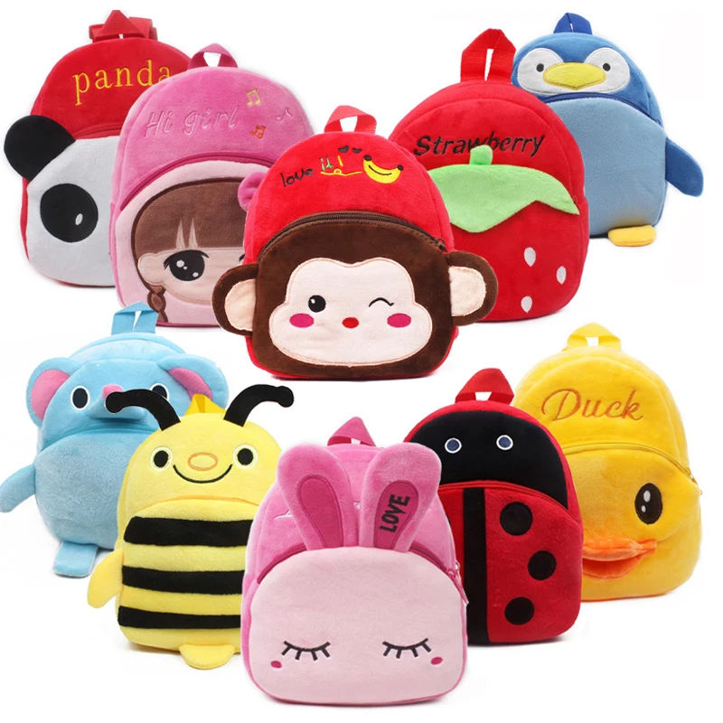 

Новые милые плюшевые детские рюкзаки с 3D рисунком из мультфильма, школьные ранцы для детского сада, рюкзаки с животными для малышей, Детские...