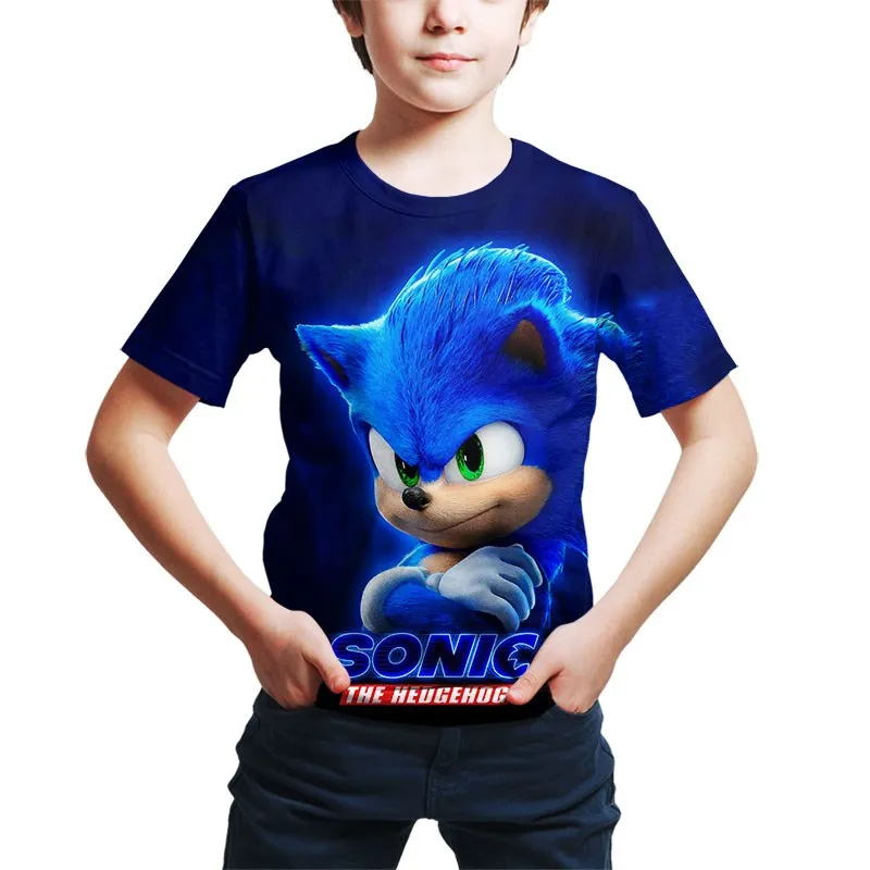 Футболки для мальчиков и девочек с 3D-принтом ежики Супер Марио детские футболки