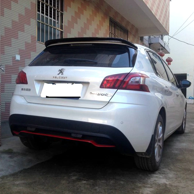 Для Пежо 308 спойлер высокое качество АБС пластик автомобильное украшение в виде