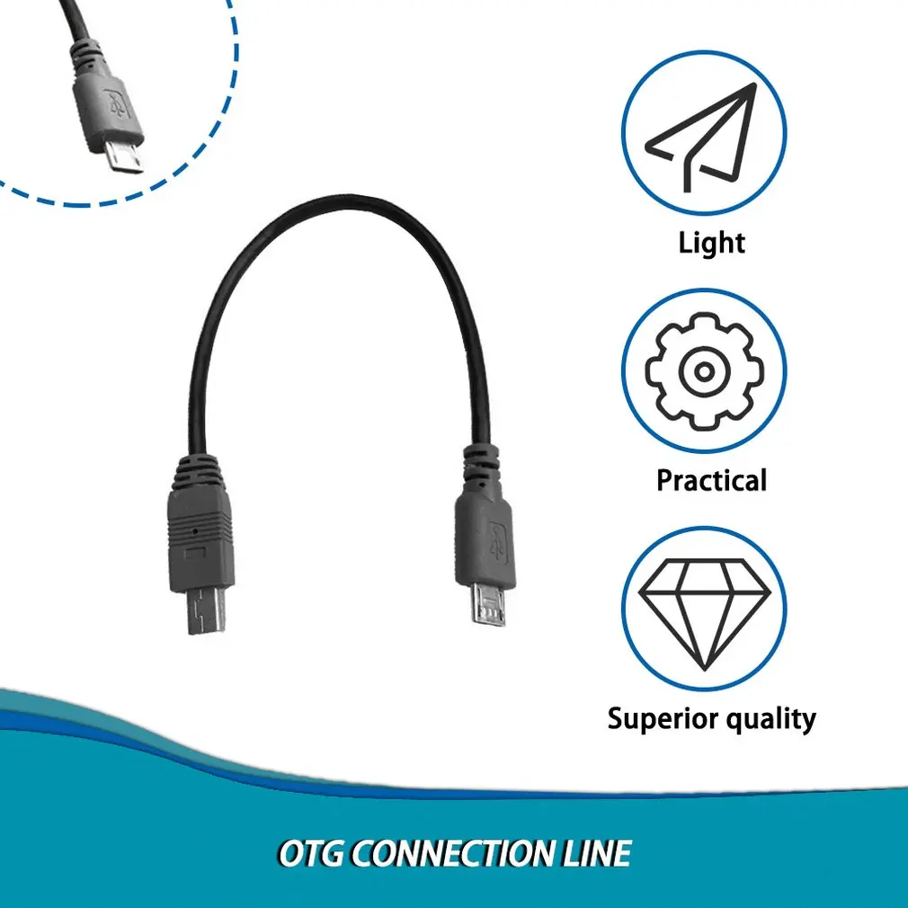 20cm Micro USB to Mini OTG Cable Male Converter Adapter Data Charging 5-pin Extension | Электроника