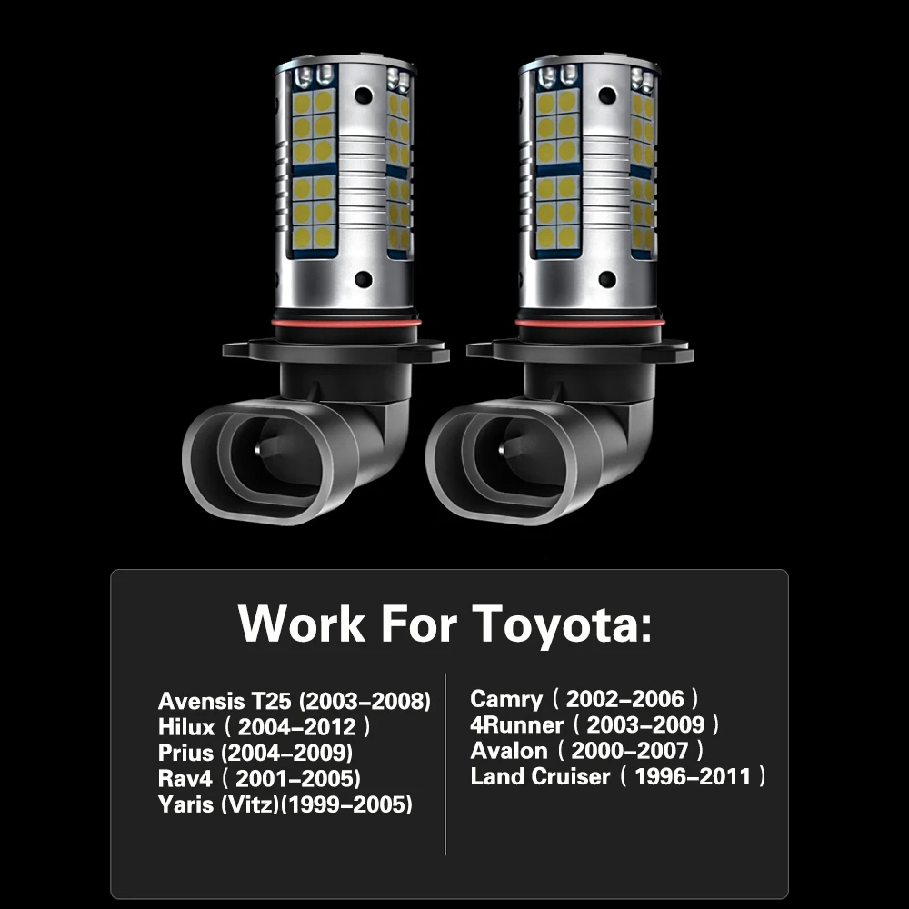2x светодиодсветильник Противотуманные фары Blub 9006 HB4 лампа Canbus для Toyota Avensis T25 Hilux