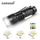 Ультраяркий портативный светодиодный фонарик 18650 14500 L2 T6 Q5, фонарь с регулируемым фокусом, фонарь для наружного кемпинга, аварийного освещения
