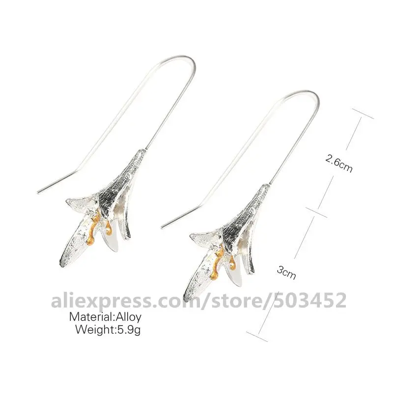 120 парт/Лот заводская цена модные серьги с крючком новый стиль висячие цветочные