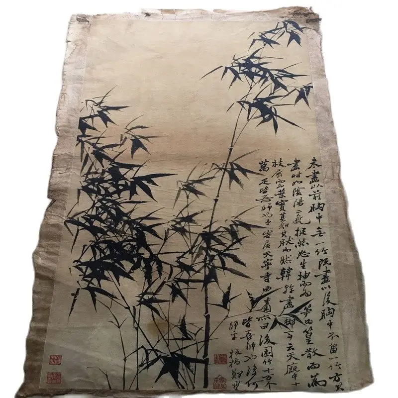 

Китайский Старый свиток Zheng Banqiao, Бамбуковая рисовая бумага, рисовая бумага