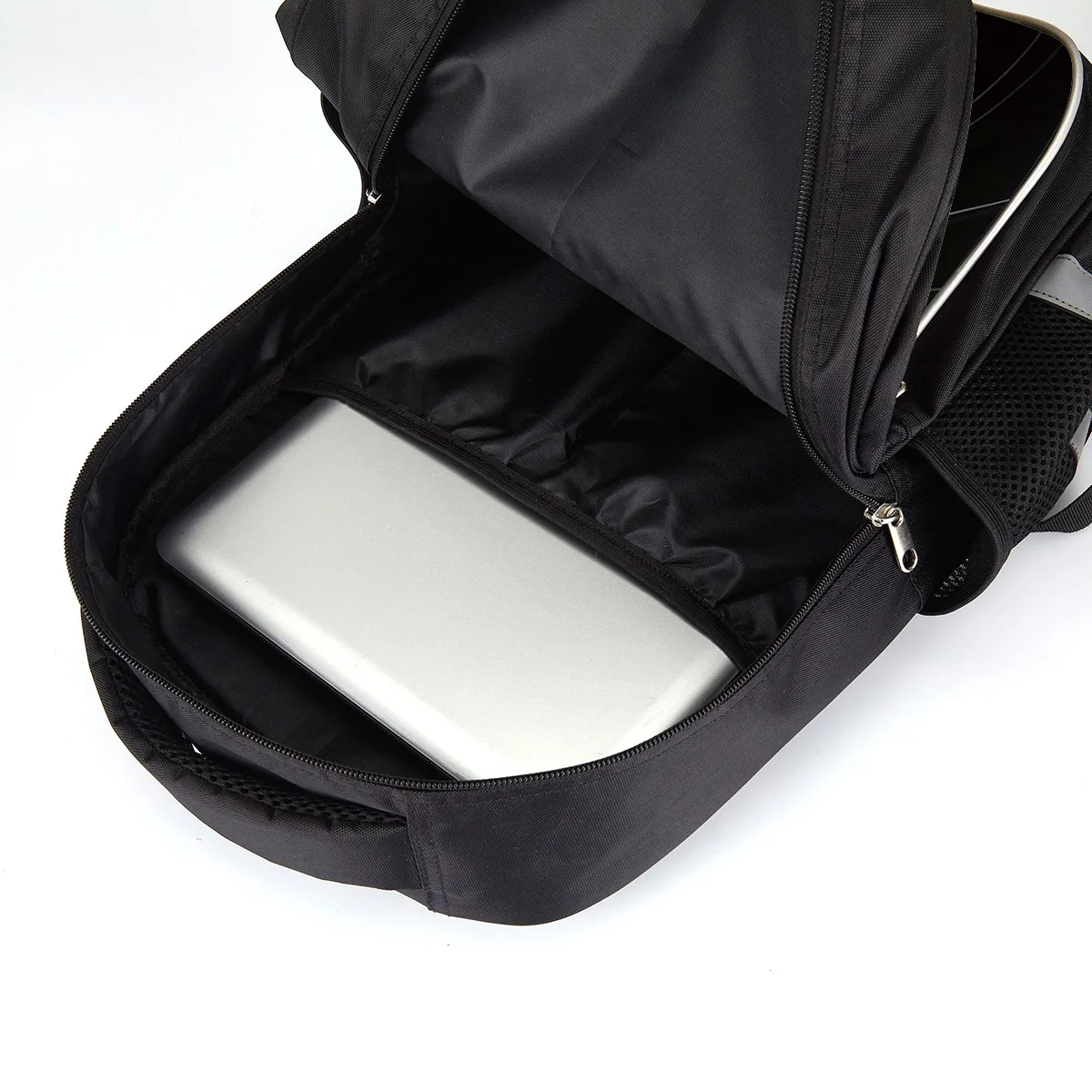 Black Cat Face Yellow Eyes Backpacks School Bag Child Book Sports Bags Bottle Side Pockets Student Silver Edge |