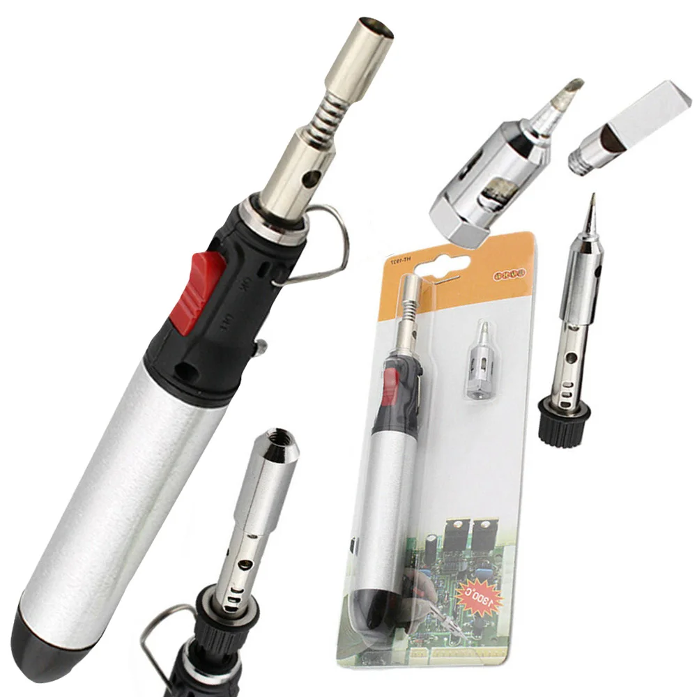 

Gas Soldering Iron Gas Gun Set HT-1934-3 Flame Butane Cordless Welding Pen Blow Torch Tool Kit Solder Welding Equipment