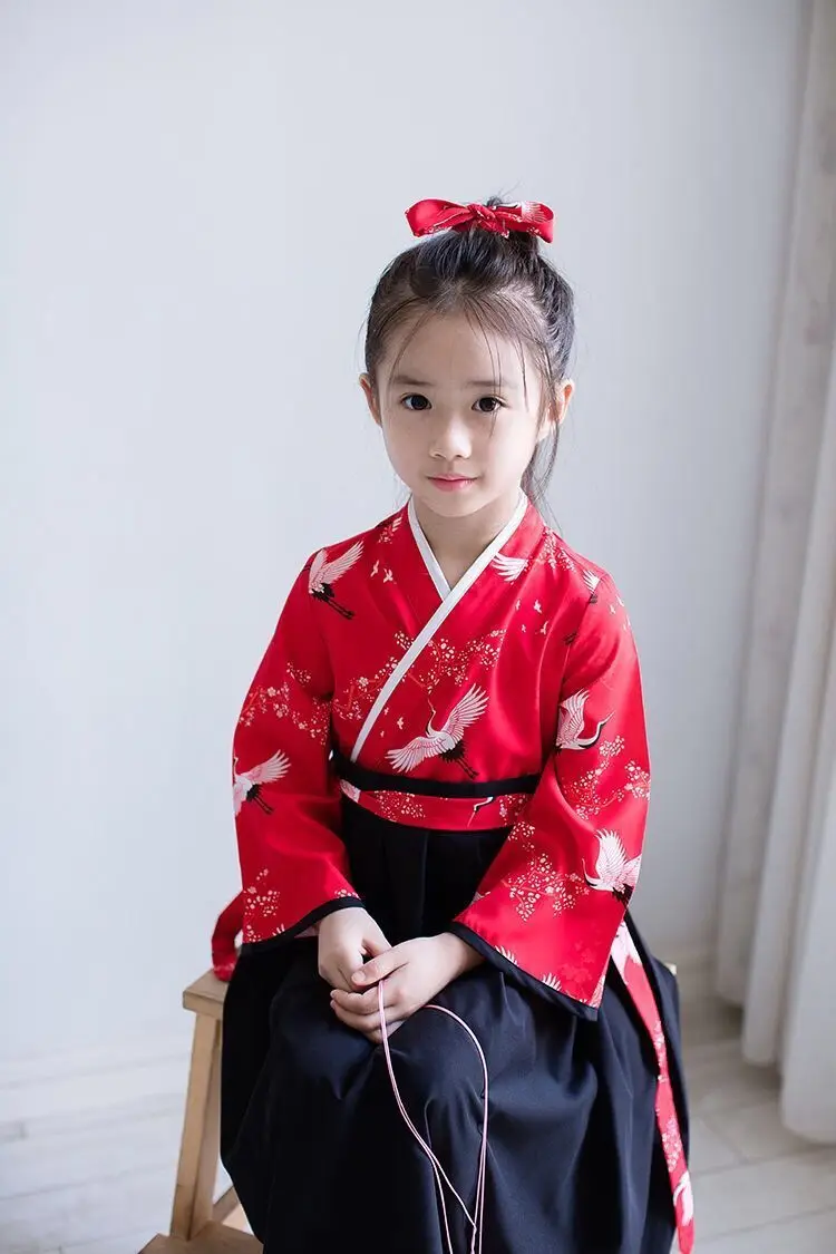 Традиционный китайский Hanfu для девочек костюм в стиле династии Тан платье