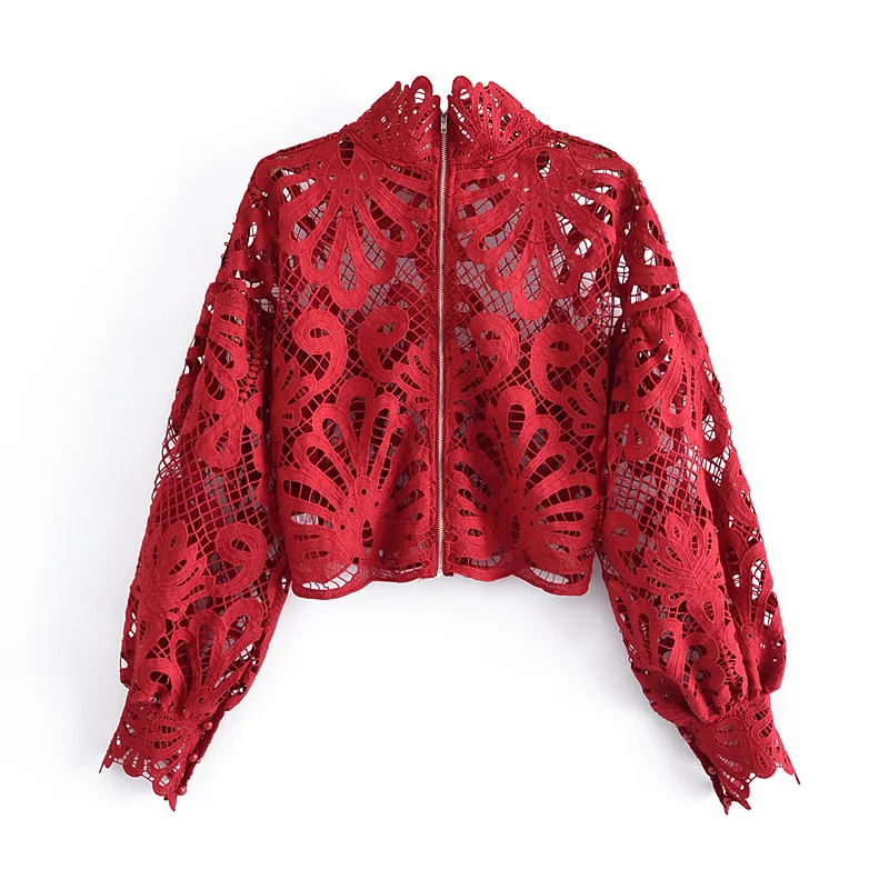 Винтажные шикарные женские топы ажурная богемная блузка рубашка женская на