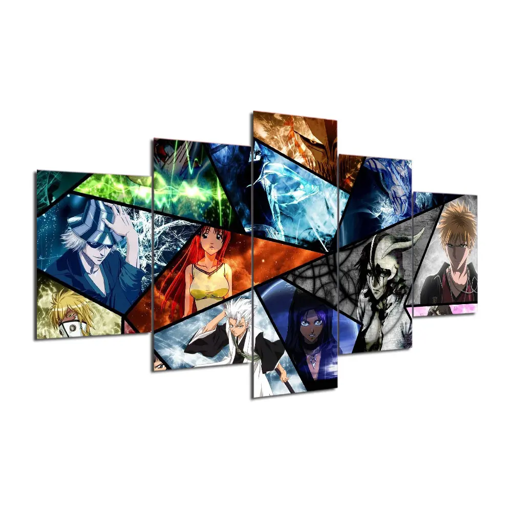 5 панелей настенный плакат с японским аниме принтом отбеливатель мультяшная