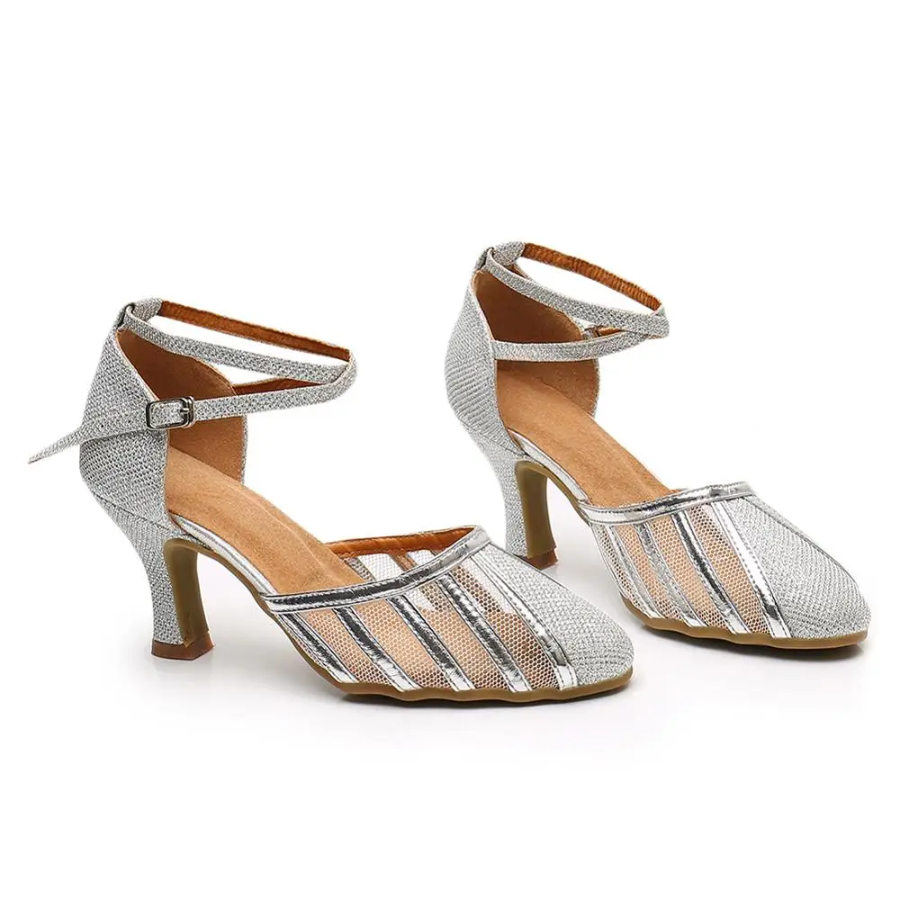Обувь для латинских бальных танцев сетчатая Современная обувь Танго сальсы