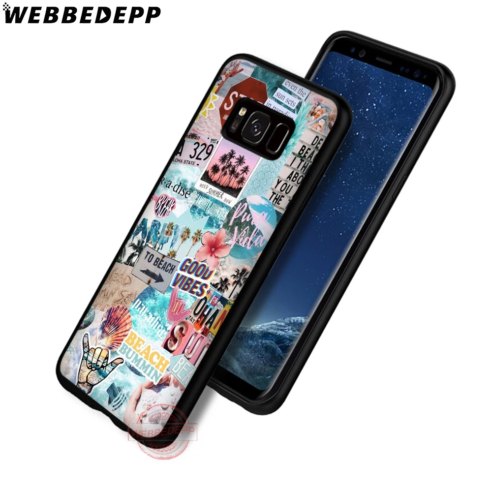 WEBBEDEPP Good Vibes мягкий чехол для телефона с изображением цветов Samsung S6 S7 край S8 S9 S10