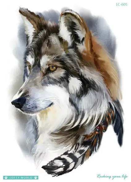 Временные татуировки поддельные тату-Стикеры свирепый лев тату флеш-тату