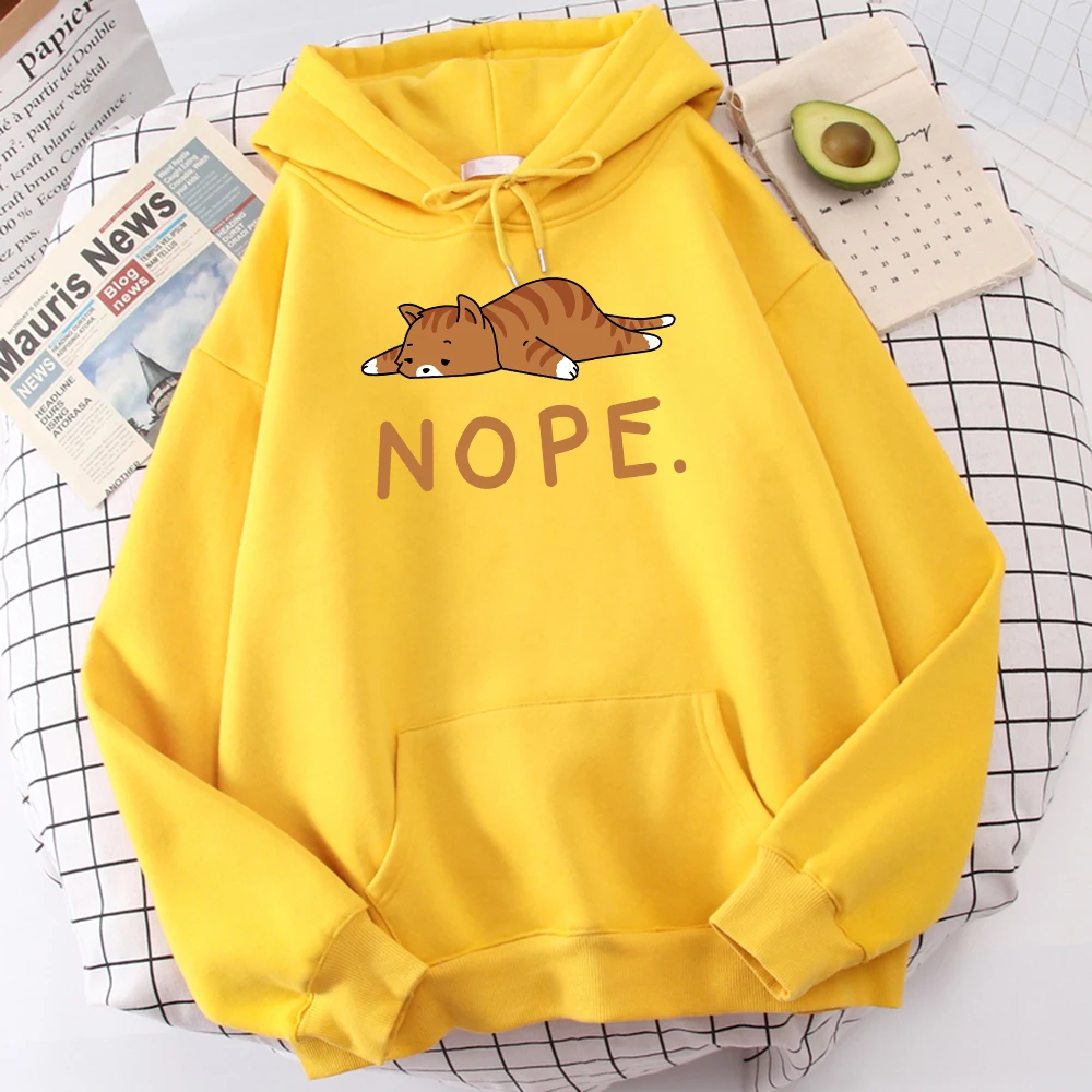 

Мужские приталенные Топы с капюшоном и принтом кота из натурального хлопка, модная флисовая уличная одежда, однотонная теплая одежда унисе...