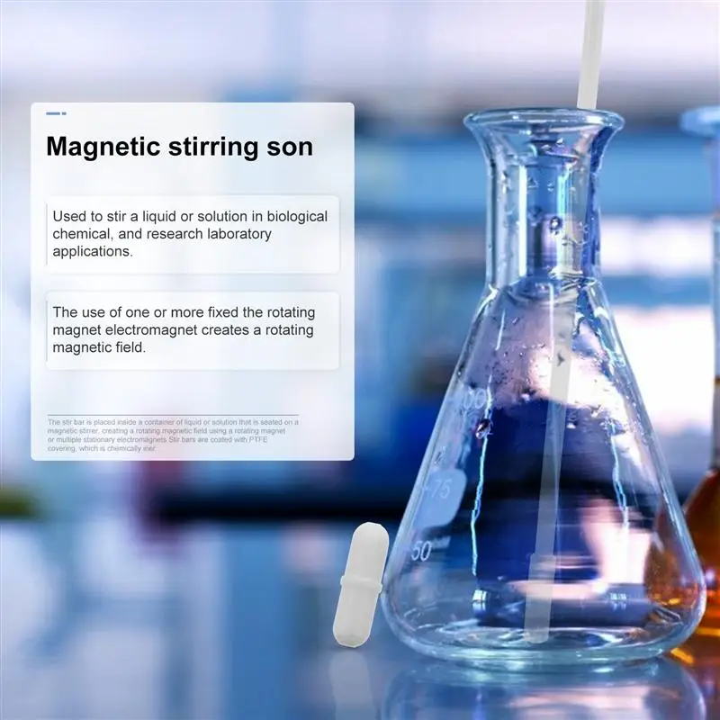

11 Pcs Magnetic Stirrer Mixer Stir Bars Stirring Bars White Stir Rod Spin Bars