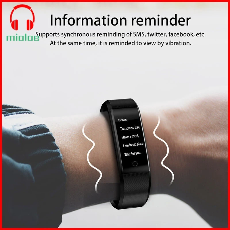

115 Plus Smart Band Bluetooth Sport Smart Watch Fitness Tracker Blood Monitor Bluetooth Waterproof Heart Rate Monitor Bracelet