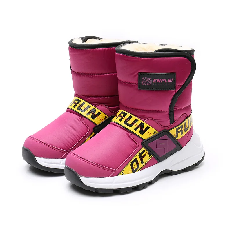 

Dolakids Export Russia winter boots thickend Fur Lining Waterproof shoes Non-slip Snow boots Children shoes Parents-Kid boots