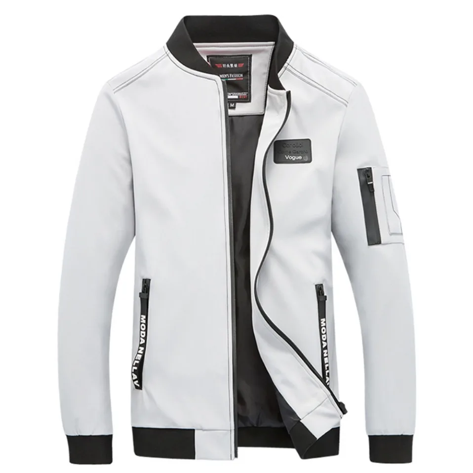 HCXY Для мужчин куртка Демисезонный Мода Марка Slim Fit пальто мужской Бейсбол Курточка бомбер Для мужчин пальто большие размеры 5XL