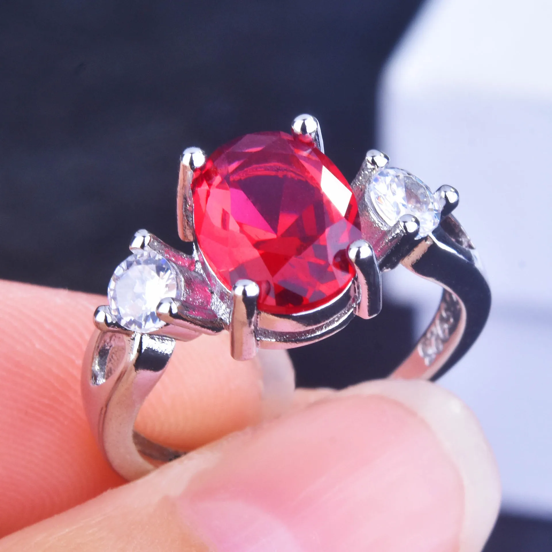 

Vintage 925 Sterling Silver Ruby Jewellry Ring for Women Fine Anillos De Silver 925 Jewelry Bizuteria Sapphire Gemstone Anel