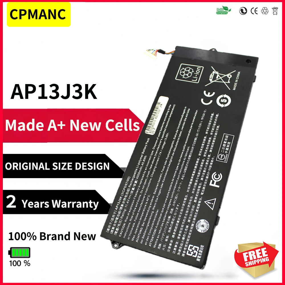 CPMANC Новый AP13J3K Аккумулятор для ACER Chromebook C720 C720P C740 AP13J4K C720-2420 C720-2802 C720-2844 C720-3404