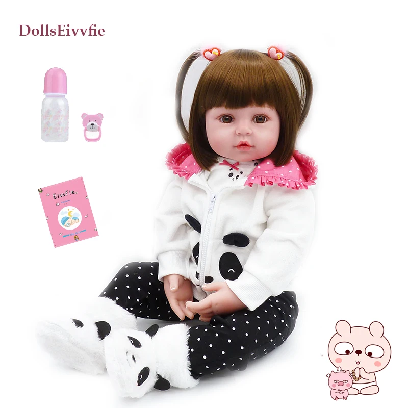 Bebe Кукла реборн 19''мягкий силиконовый милый ребенок кукла Boneca мальчик женщина Кукла Brinquedos прекрасная реальность bebe сюрприз кукла