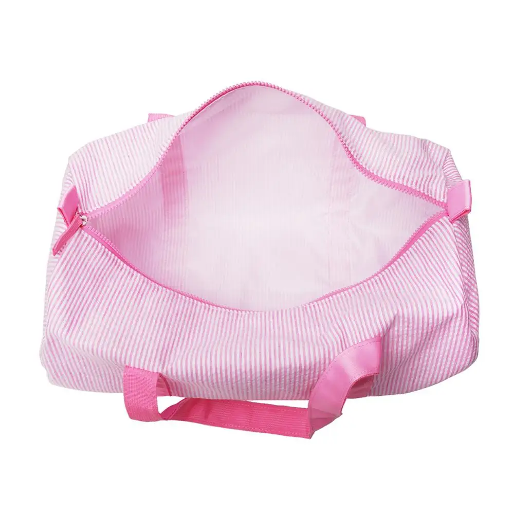 Kids Weekender Bag Dropshipping 1PC RTS Seersucker Weekender Bag Kids Duffle Totes Seersucker Travel Bag DOM10314194