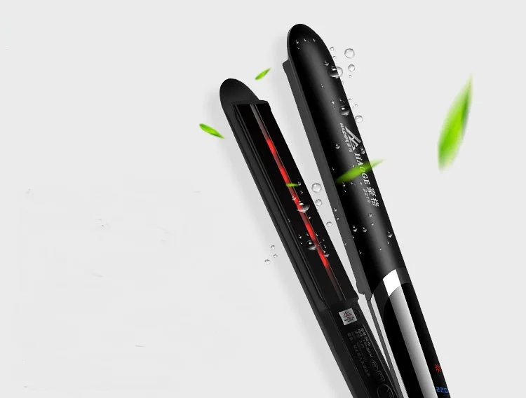 2 in 1 Tourmaline Ceramic Far-Infrared Hair Straightener Curler Curling Straightening Wide Plate Flat Iron Styling Tools | Красота и