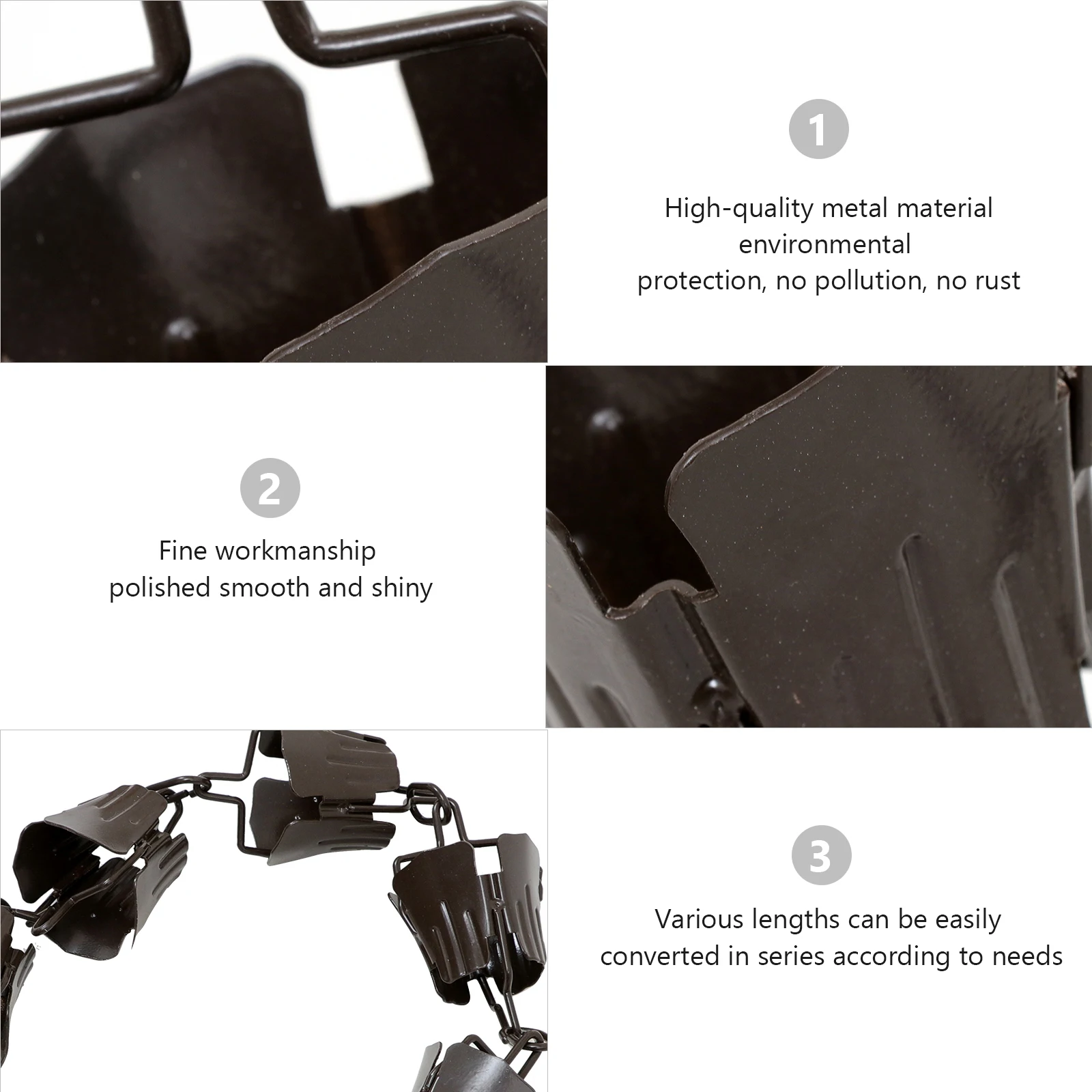 

1m Flower Rain Chain For Gutter Downspout Copper Winter Drainage Chain Garden Rain Chain Bell Villa Roof Gutter Rainwater Chain