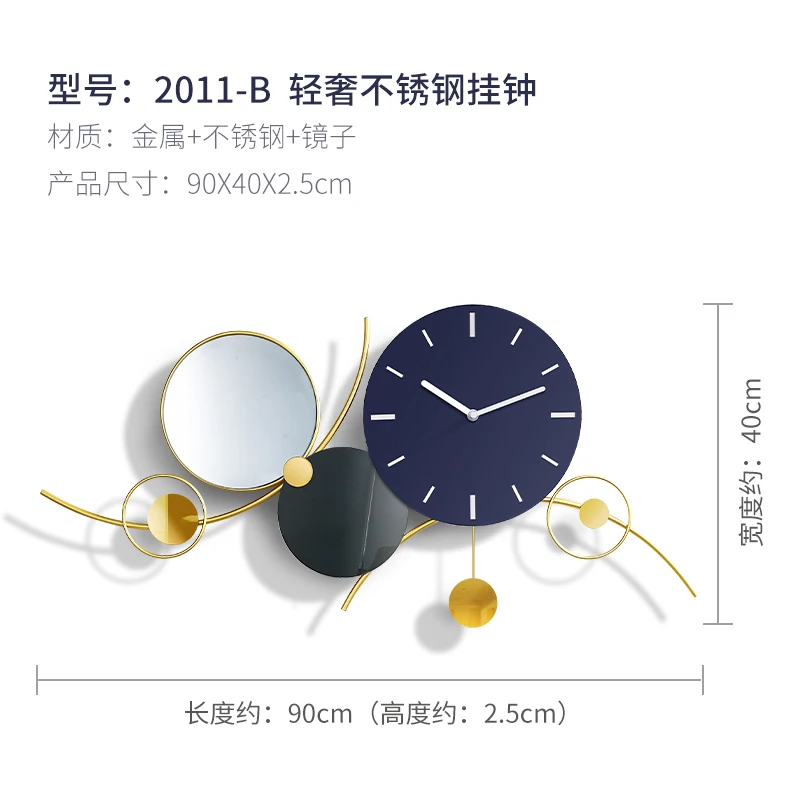

Classic Bedroom Wall Clock Elegant Large Gold Modern Design Wall Clock Creative Living Room Relogio Parede Home Decor EA60WC