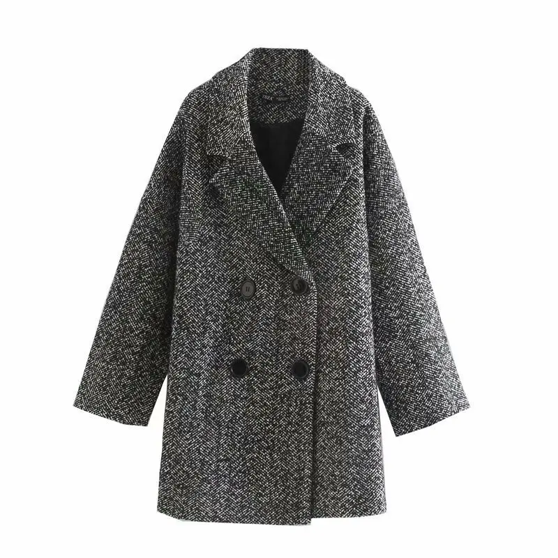 Фото MSD90-1192 двубортное пальто в европейском и американском стиле | Женская одежда