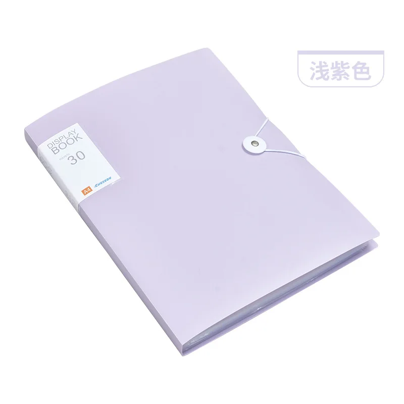 A4 30/60/80/100 Pages Plastic Budget Binder File Folder  Documents Booklet Leaflet Student Office Desk Supplies Organizer images - 6