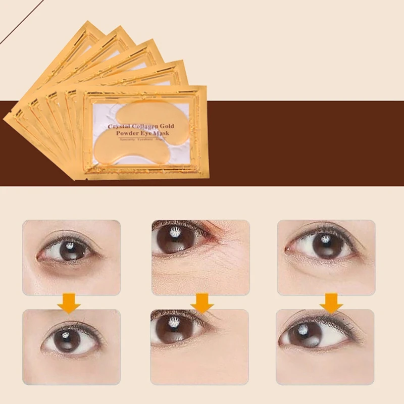 1 пара натуральная кристальная коллагеновая Золотая маска для глаз