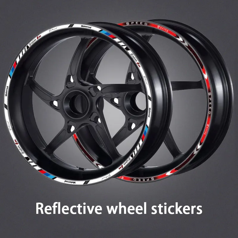 

Motorcycle Wheel Hub Sticker 10"12"17"18" Car Decals Reflective Rim Tape Stripe Tape For Kawasaki Honda Yamaha Suzuki KTM