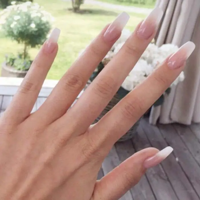 Summer Women Wearable Solid Color Nail-finished Stickers Ins Style Manicure Tools Full Coner Long Square Head Fake Nail Patches