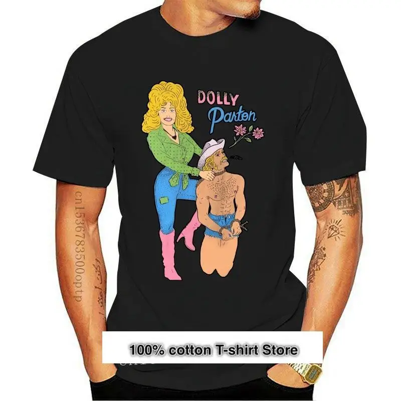 

Dolly-Camiseta de algodón para hombre, prenda de vestir, Color negro, a mano, T1400