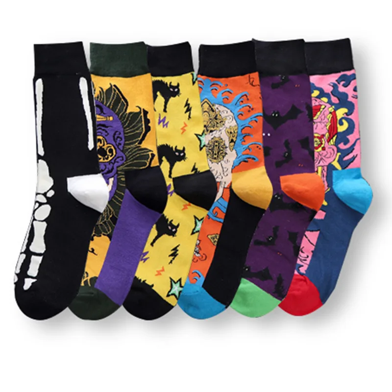 Новинка 2020 мужские носки хлопковые повседневные Индивидуальные Дизайнерские